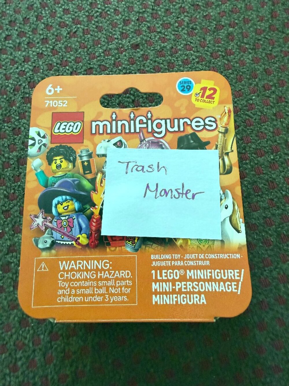 LEGO Minifigures Series 29 71052 Trash Monster NEW Sealed Scan Confirmed CMF Fig